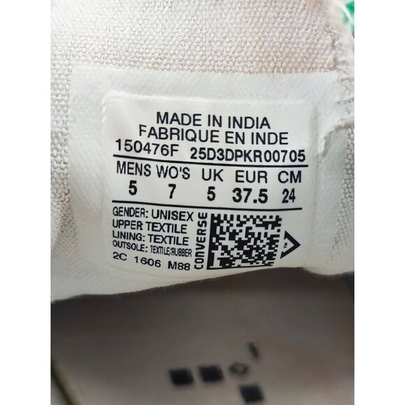 Converse Men's Chuck Taylor Green Canvas Sneakers Size 5 US - Picture 8 of 8